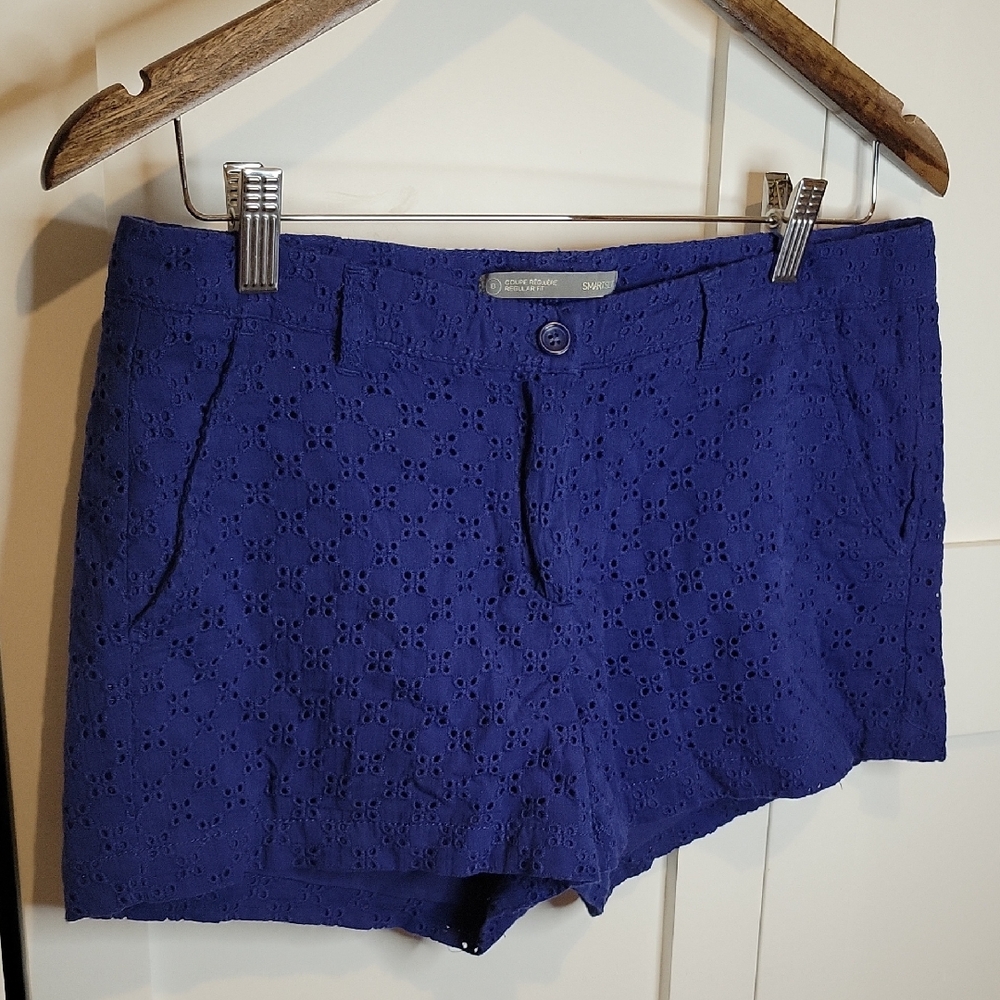Royal Blue Eyelet Skort Shorts Size 8